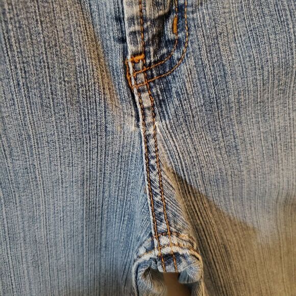 VTG Y2K SO Womens Jeans Size 13S Short Faded Blue Mid Rise Boot Cut Stretch - Picture 6 of 9